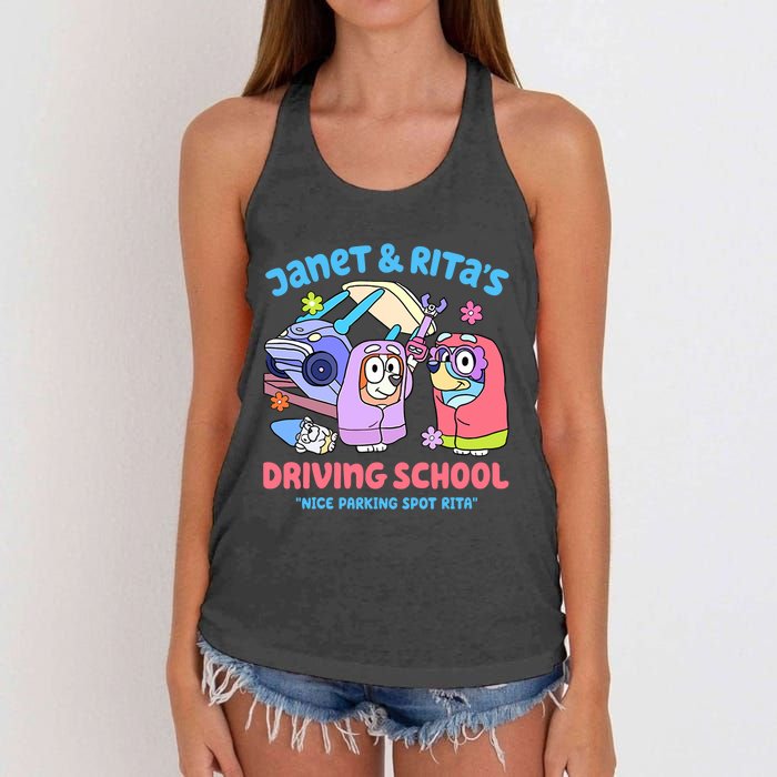 Driving School Nice Parking Spot Rita Women's Knotted Racerback Tank