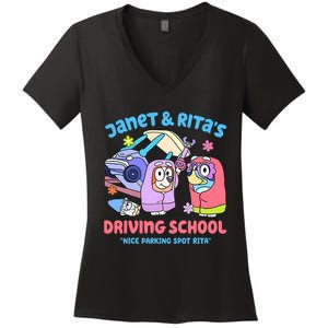 Driving School Nice Parking Spot Rita Women's V-Neck T-Shirt