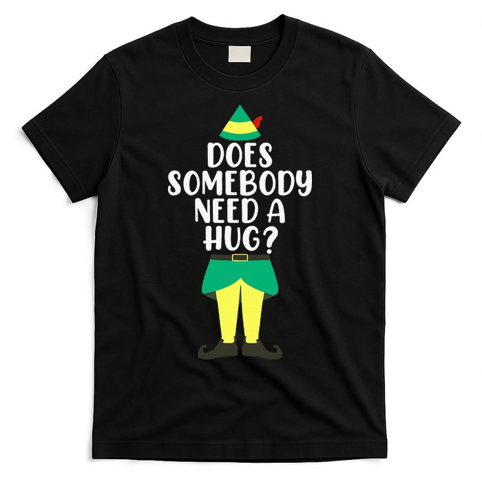 Does Somebody Need A Hug Christmas Elf Buddy Ugly Sweaters T-Shirt
