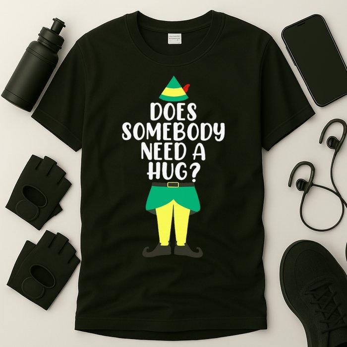 Does Somebody Need A Hug Christmas Elf Buddy Ugly Sweaters T-Shirt