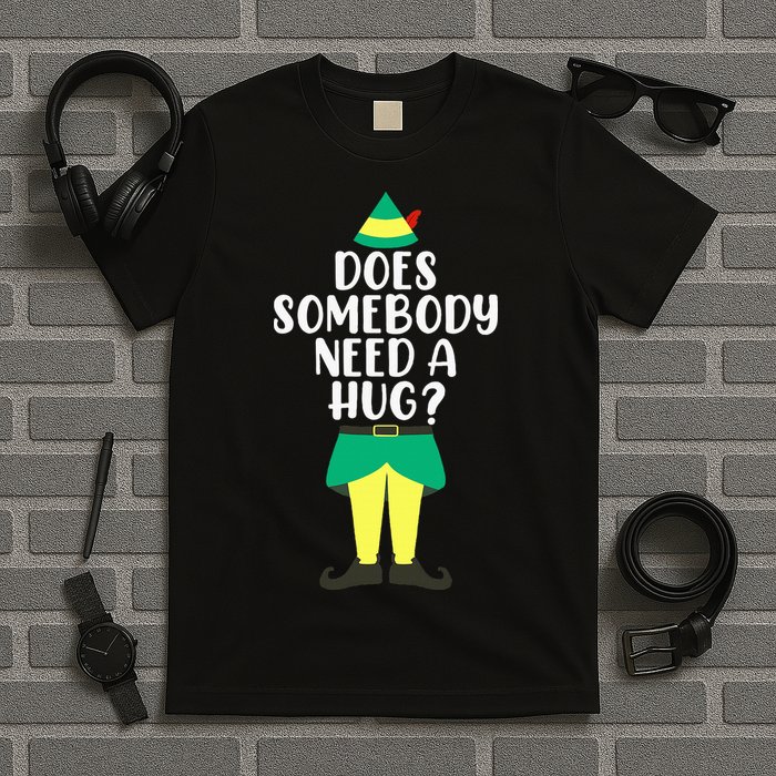 Does Somebody Need A Hug Christmas Elf Buddy Ugly Sweaters T-Shirt