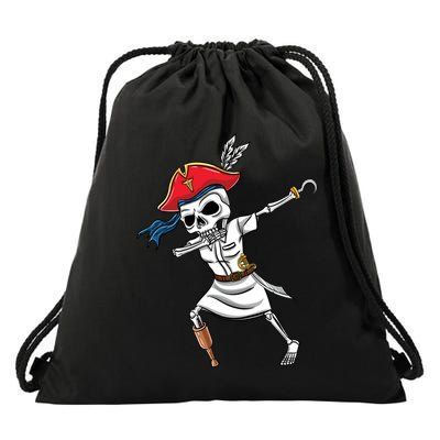 Dabbing Skeleton Nurse Pirate Halloween Gift Drawstring Bag