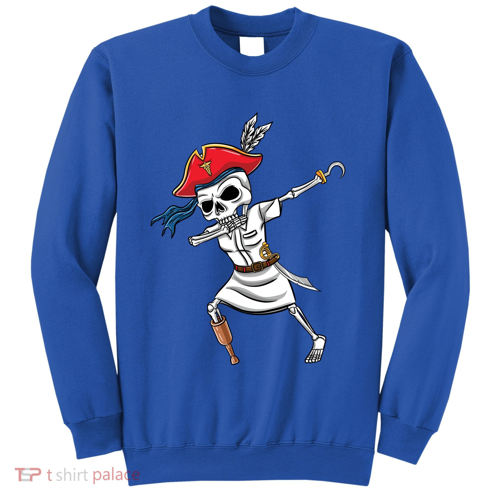 Dabbing Skeleton Nurse Pirate Halloween Gift Sweatshirt
