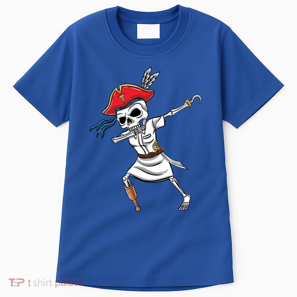 Dabbing Skeleton Nurse Pirate Halloween Gift Tall T-Shirt