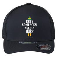 Does Somebody Need A Hug Christmas Elf Buddy Flexfit Unipanel Trucker Cap