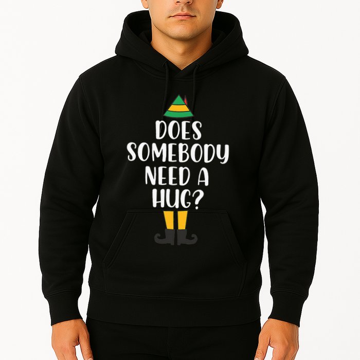Does Somebody Need A Hug Christmas Elf Buddy Hoodie