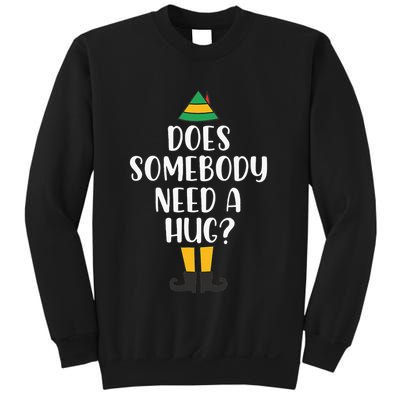 Does Somebody Need A Hug Christmas Elf Buddy Sweatshirt