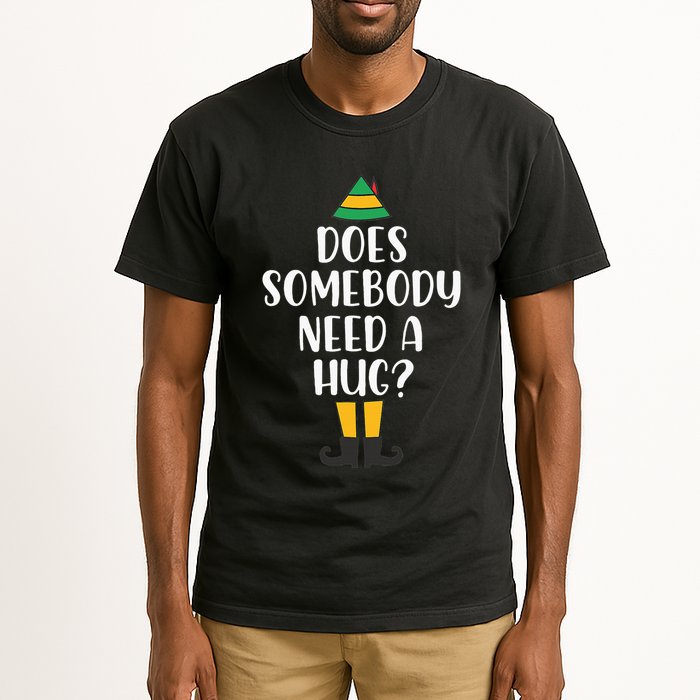 Does Somebody Need A Hug Christmas Elf Buddy Tall T-Shirt