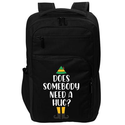 Does Somebody Need A Hug Christmas Elf Buddy Impact Tech Backpack
