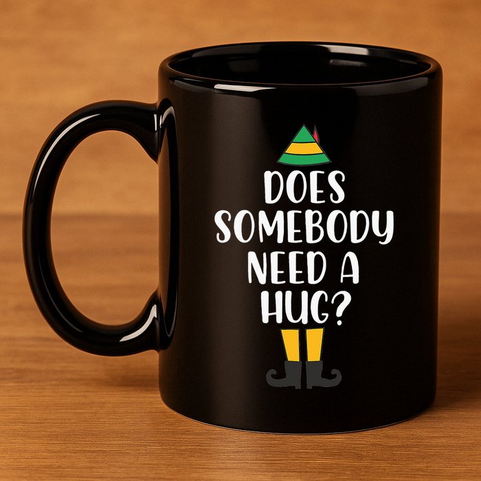 Does Somebody Need A Hug Christmas Elf Buddy 11oz C Handle Ceramic Mug