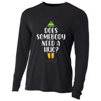 Does Somebody Need A Hug Christmas Elf Buddy Cooling Performance Long Sleeve Crew