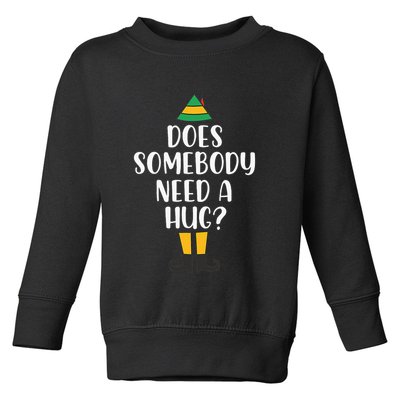 Does Somebody Need A Hug Christmas Elf Buddy Toddler Sweatshirt