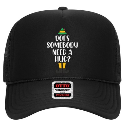 Does Somebody Need A Hug Christmas Elf Buddy Trucker Hat
