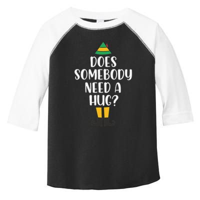 Does Somebody Need A Hug Christmas Elf Buddy Toddler Fine Jersey T-Shirt