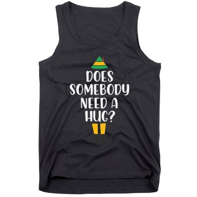 Does Somebody Need A Hug Christmas Elf Buddy Tank Top