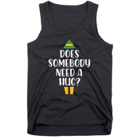 Does Somebody Need A Hug Christmas Elf Buddy Tank Top