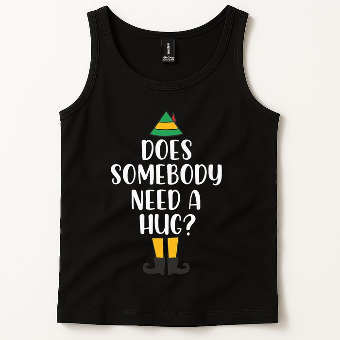 Does Somebody Need A Hug Christmas Elf Buddy Tank Top