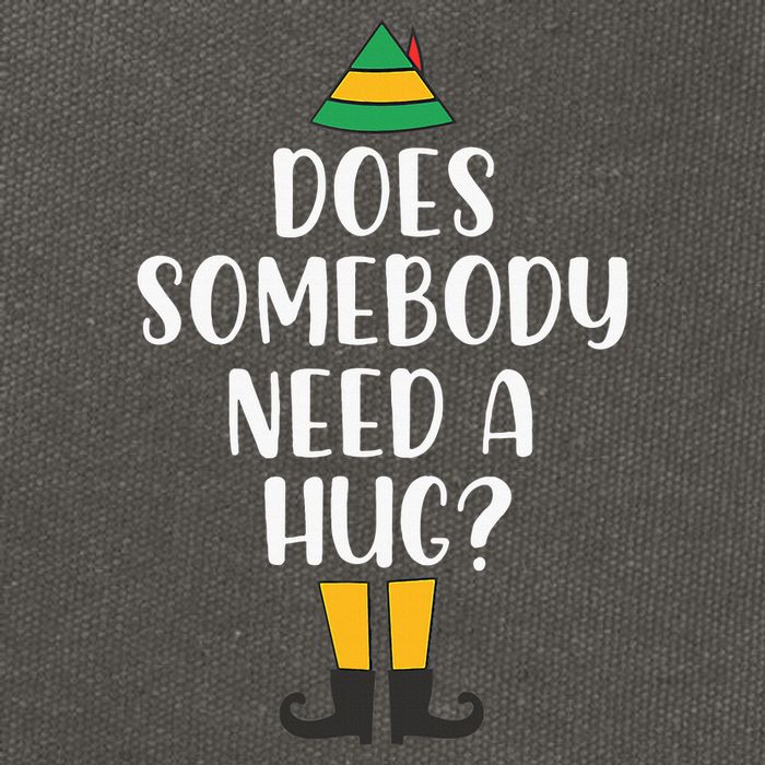 Does Somebody Need A Hug Christmas Elf Buddy Cotton Canvas Backpack