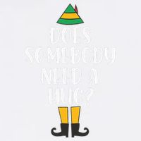 Does Somebody Need A Hug Christmas Elf Buddy Garment-Dyed Sweatshirt