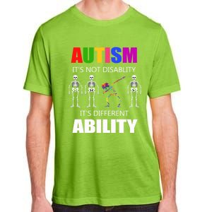 Dabbing Skeleton Not A Disability Autism Awareness Great Gift Adult ChromaSoft Performance T-Shirt