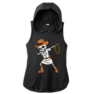 Dabbing Skeleton Nurse Cow Halloween Meaningful Gift Ladies PosiCharge Tri-Blend Wicking Draft Hoodie Tank