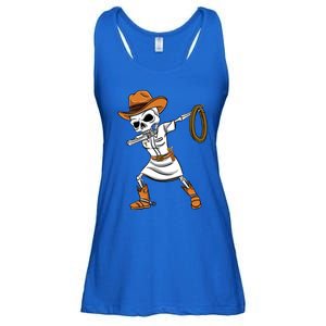 Dabbing Skeleton Nurse Cow Halloween Meaningful Gift Ladies Essential Flowy Tank