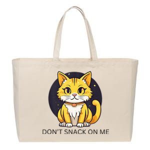 DonT Snack On Me Gadsden Cat Funny Debate Trump Kamala Tank Top Cotton Canvas Jumbo Tote