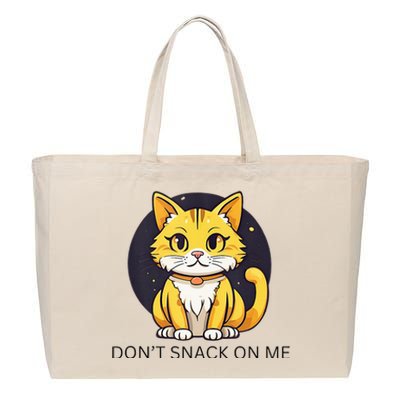 DonT Snack On Me Gadsden Cat Funny Debate Trump Kamala Tank Top Cotton Canvas Jumbo Tote