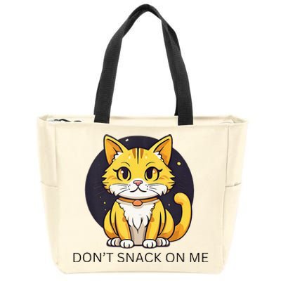 DonT Snack On Me Gadsden Cat Funny Debate Trump Kamala Tank Top Zip Tote Bag