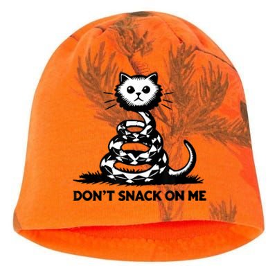 DonT Snack On Me Funny Cat Kati - Camo Knit Beanie