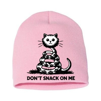 DonT Snack On Me Funny Cat Short Acrylic Beanie