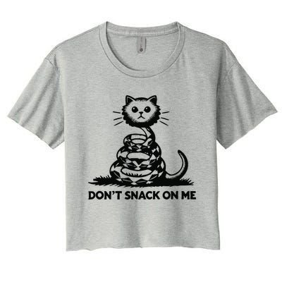 Dont Snack On Me Funny Cat Women's Crop Top Tee