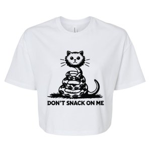 Dont Snack On Me Funny Cat Bella+Canvas Jersey Crop Tee