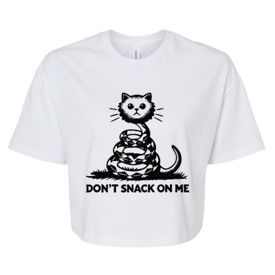 Dont Snack On Me Funny Cat Bella+Canvas Jersey Crop Tee