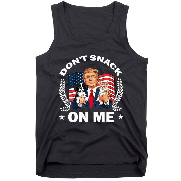 DonT Snack On Me Funny Cat Donald Trump Make Cat Safe Again Tank Top