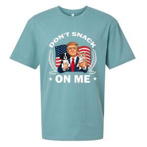 DonT Snack On Me Funny Cat Donald Trump Make Cat Safe Again Sueded Cloud Jersey T-Shirt