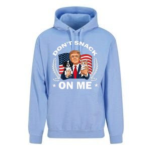 DonT Snack On Me Funny Cat Donald Trump Make Cat Safe Again Unisex Surf Hoodie