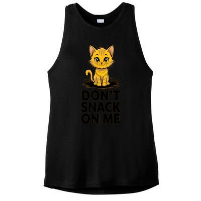 DonT Snack On Me Funny Cat Ladies PosiCharge Tri-Blend Wicking Tank