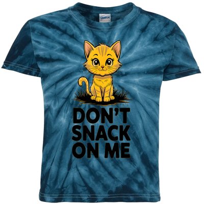 DonT Snack On Me Funny Cat Kids Tie-Dye T-Shirt