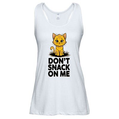 DonT Snack On Me Funny Cat Ladies Essential Flowy Tank