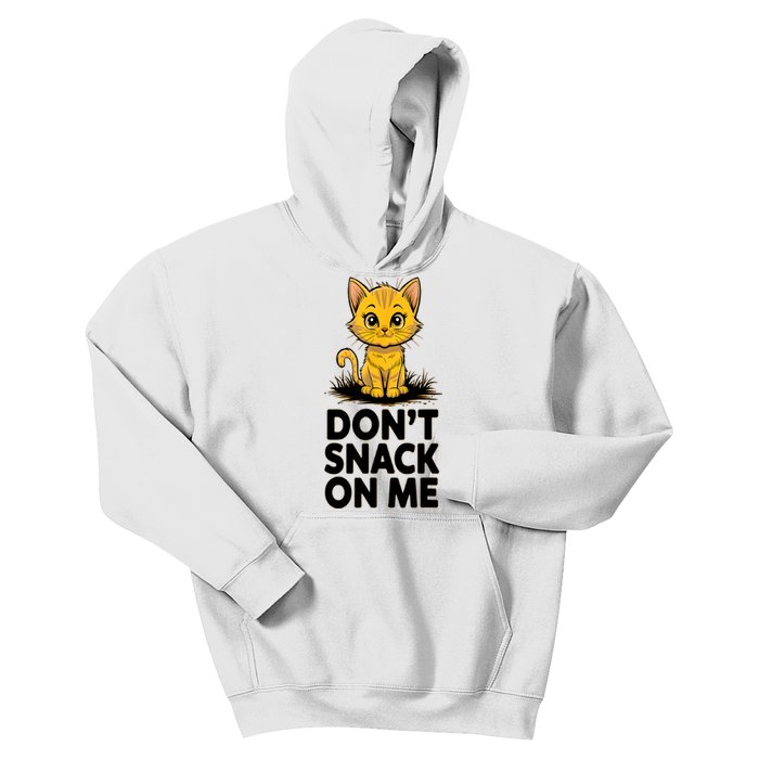 DonT Snack On Me Funny Cat Kids Hoodie