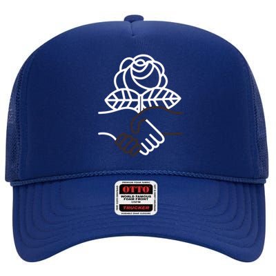 Democratic Socialists Of America Handshake Dsa High Crown Mesh Back Trucker Hat