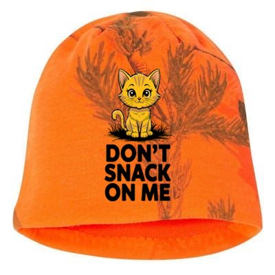 DonT Snack On Me Funny Cat Kati - Camo Knit Beanie