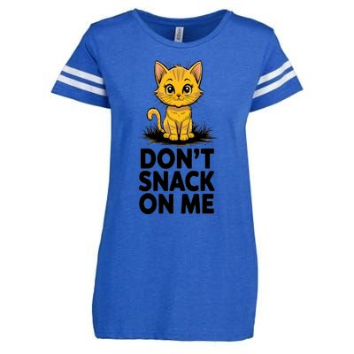 DonT Snack On Me Funny Cat Enza Ladies Jersey Football T-Shirt