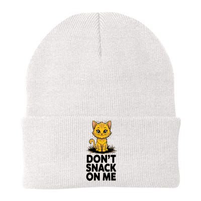 DonT Snack On Me Funny Cat Knit Cap Winter Beanie