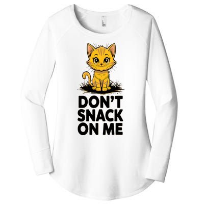 DonT Snack On Me Funny Cat Women's Perfect Tri Tunic Long Sleeve Shirt