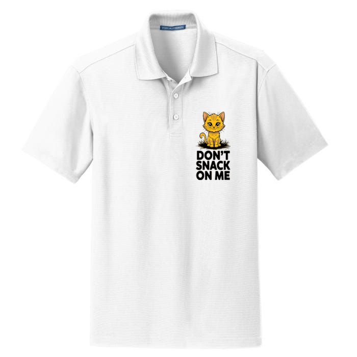 DonT Snack On Me Funny Cat Dry Zone Grid Polo