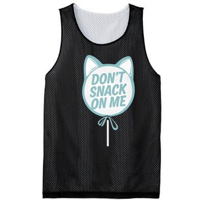 DonT Snack On Me Funny Cat Retro Sweet Treat Mesh Reversible Basketball Jersey Tank