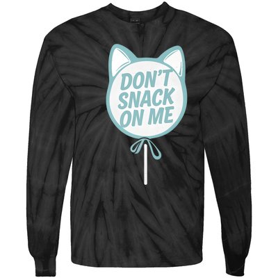 DonT Snack On Me Funny Cat Retro Sweet Treat Tie-Dye Long Sleeve Shirt