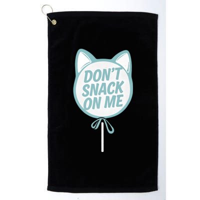 DonT Snack On Me Funny Cat Retro Sweet Treat Platinum Collection Golf Towel